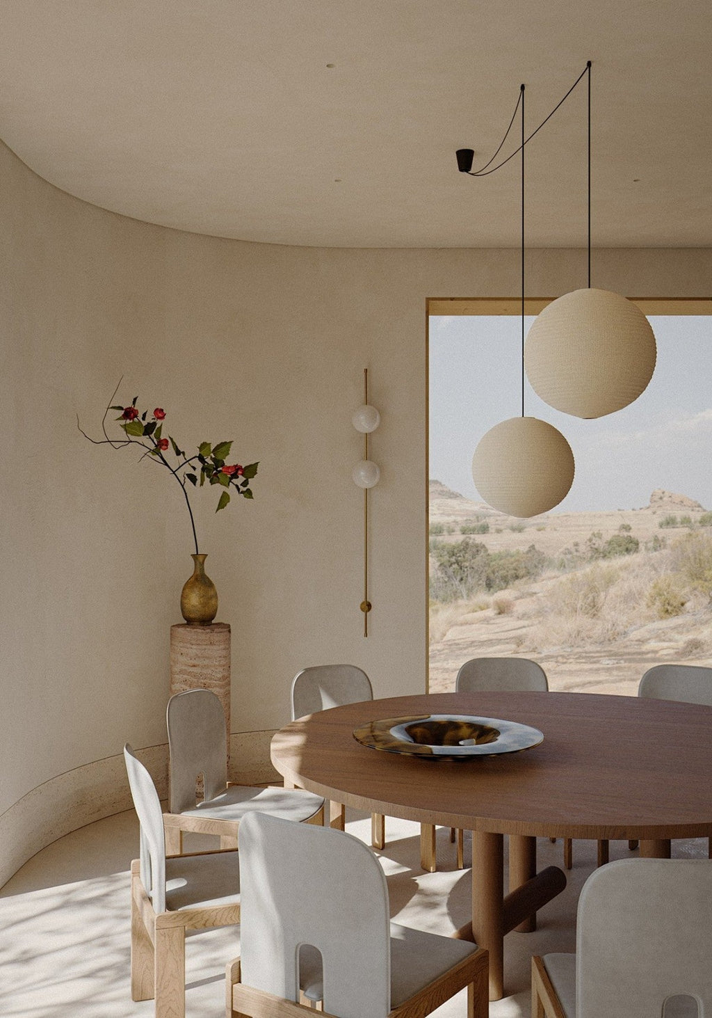 Akari A Series Plug In Pendant Lamp White Wire Version