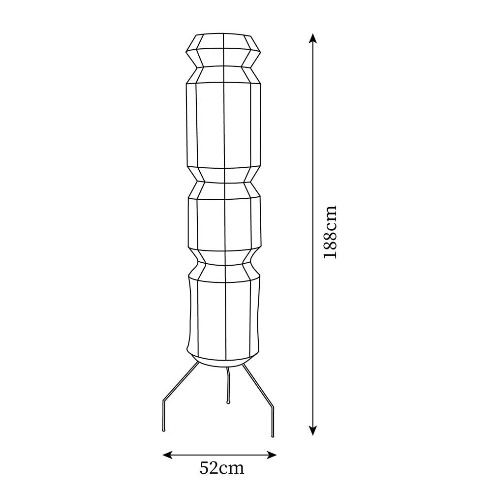 Akari UF4-L6 Floor Lamp 20.4″- 74″