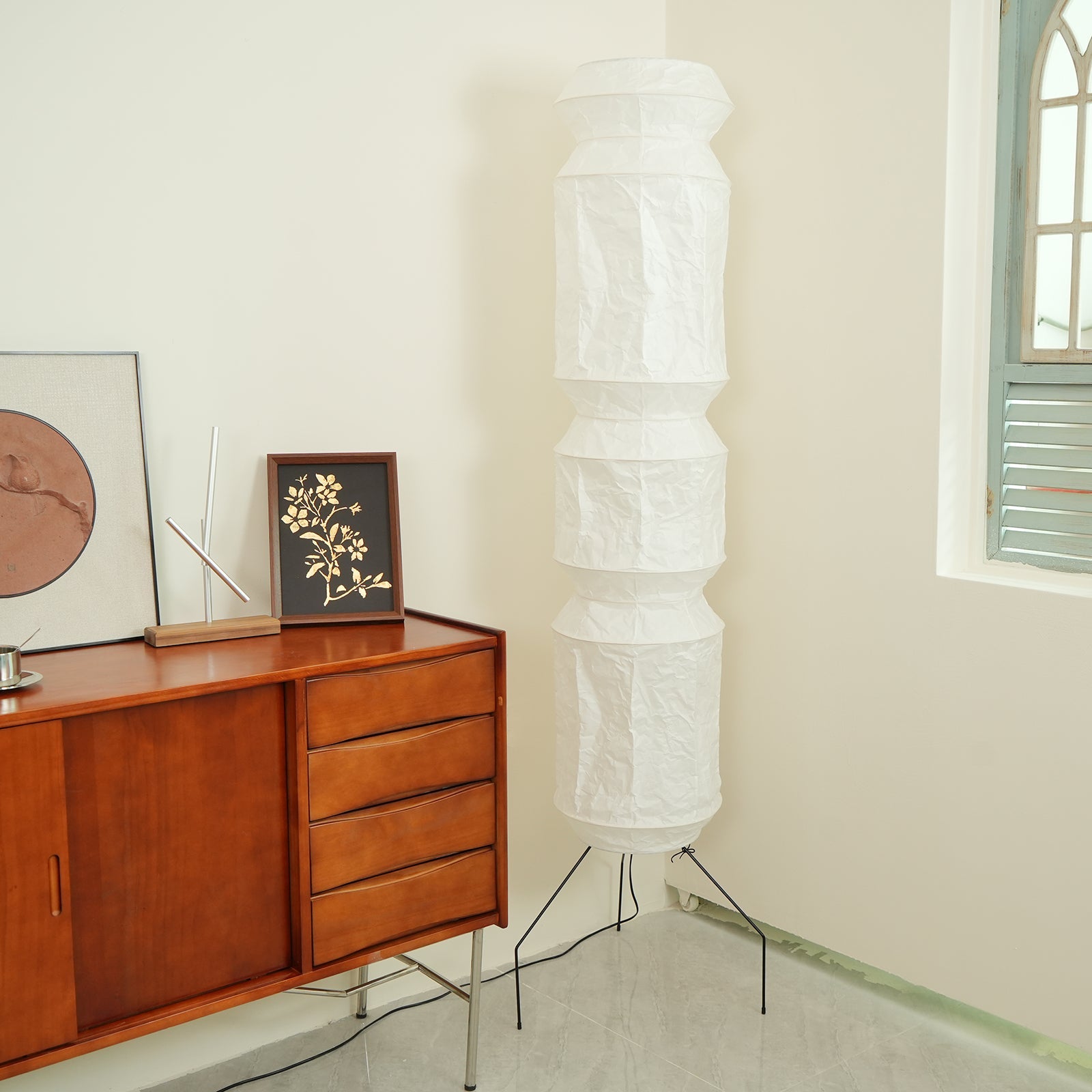 Akari UF4-L6 Floor Lamp 20.4″- 74″