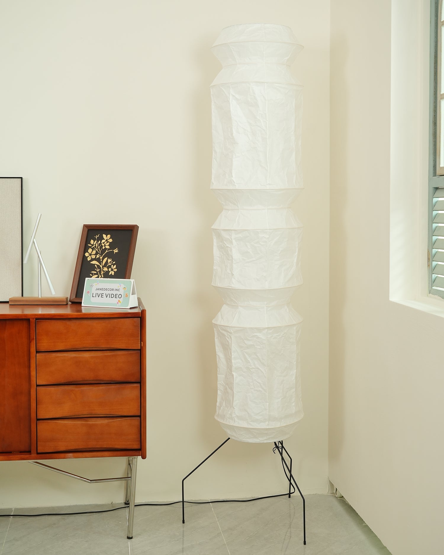 Akari UF4-L6 Floor Lamp 20.4″- 74″