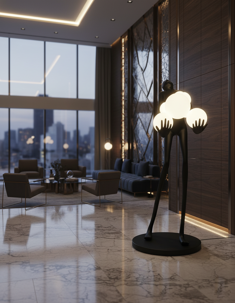 Artistic Figure Floor Lamp