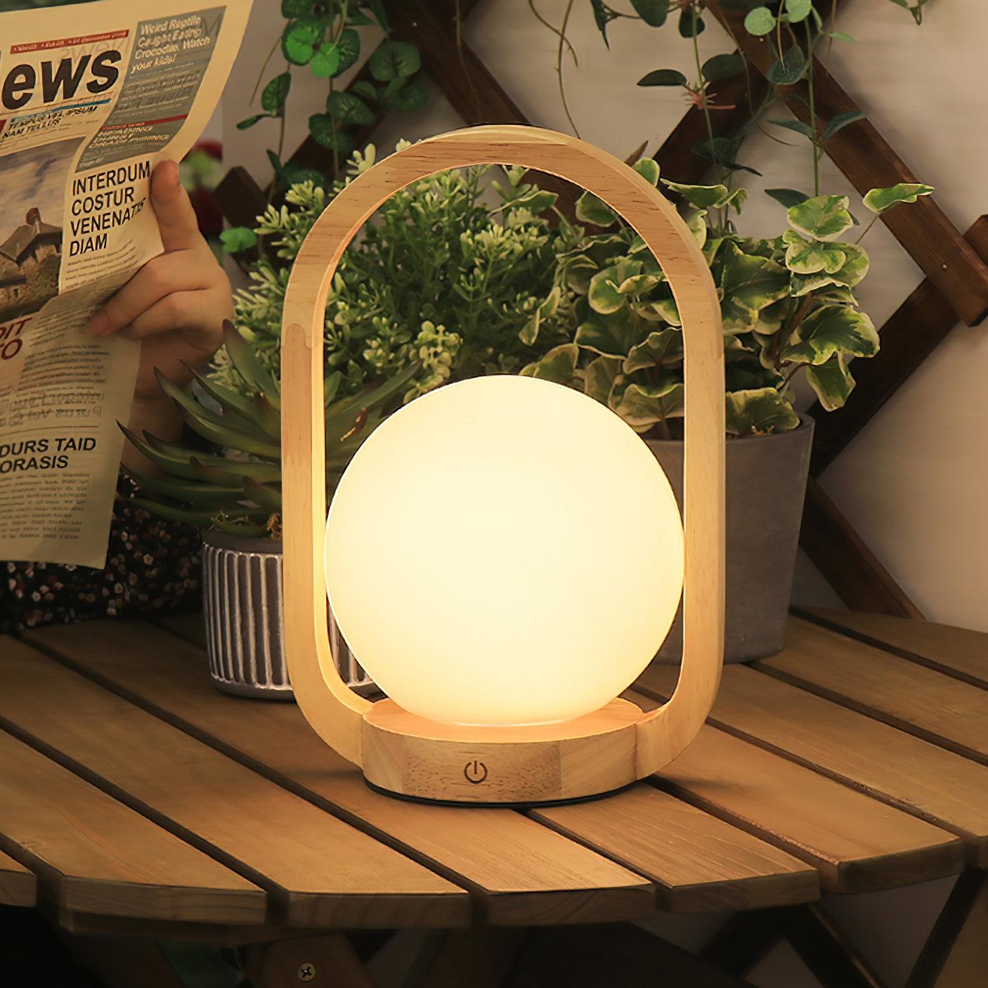 Tavellio Wooden Portable Table Lamp