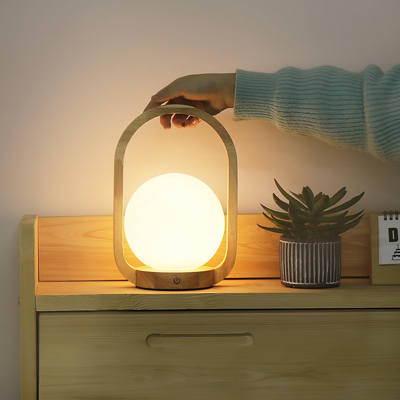 Tavellio Wooden Portable Table Lamp