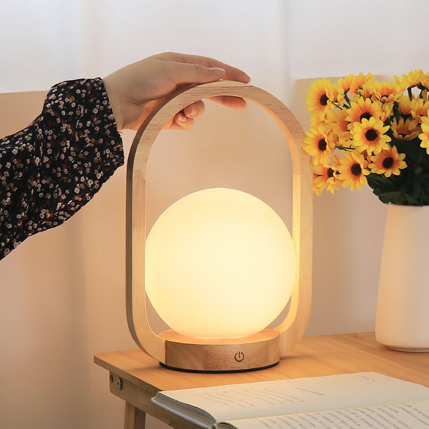 Tavellio Wooden Portable Table Lamp