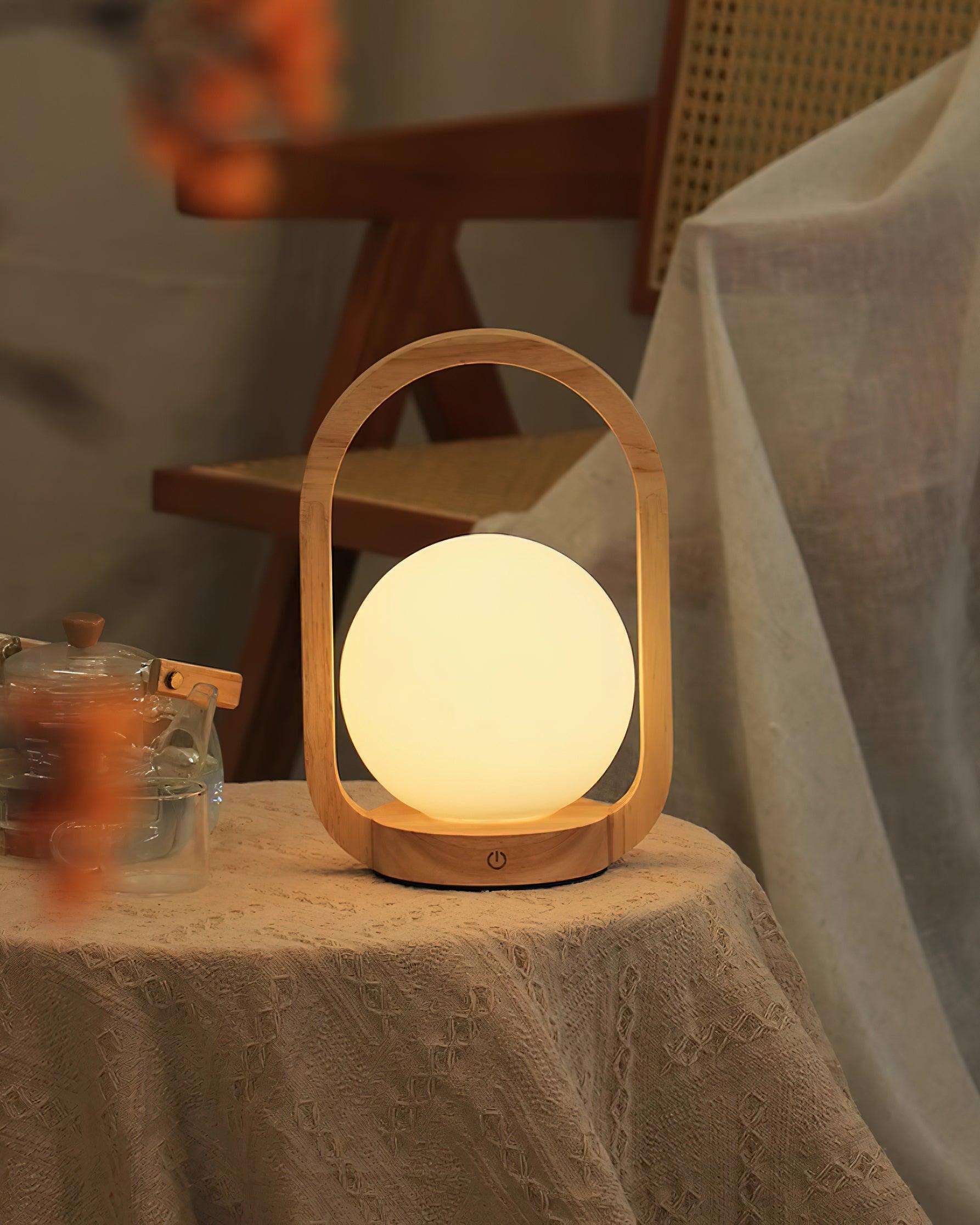 Tavellio Wooden Portable Table Lamp