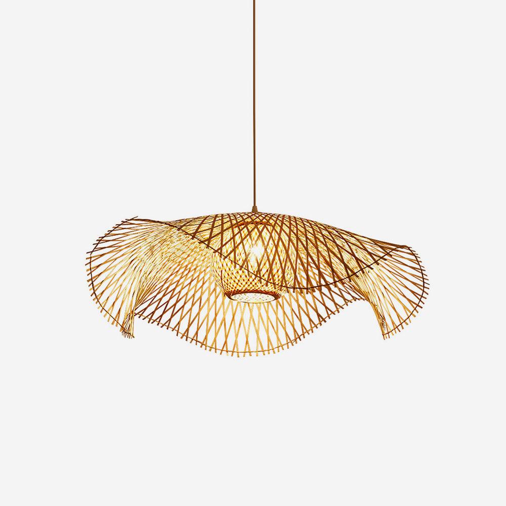 Bamboo Lotus Leaf Pendant Lamp