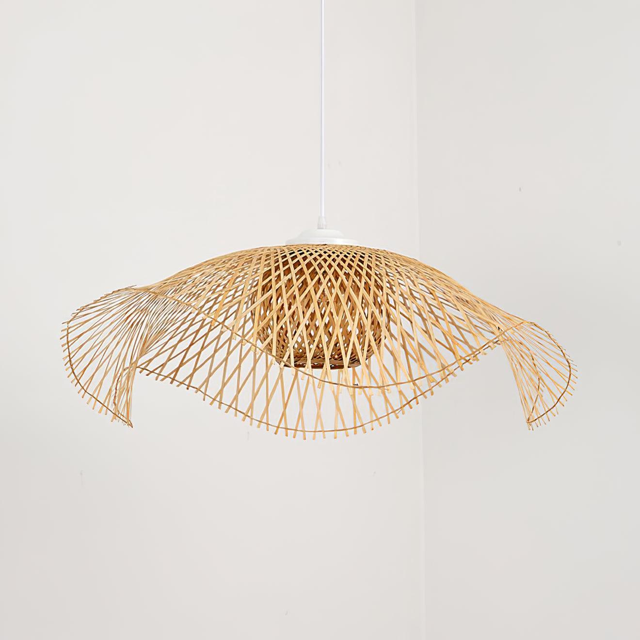 Bamboo Lotus Leaf Pendant Lamp
