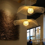 Bamboo Lotus Leaf Pendant Lamp
