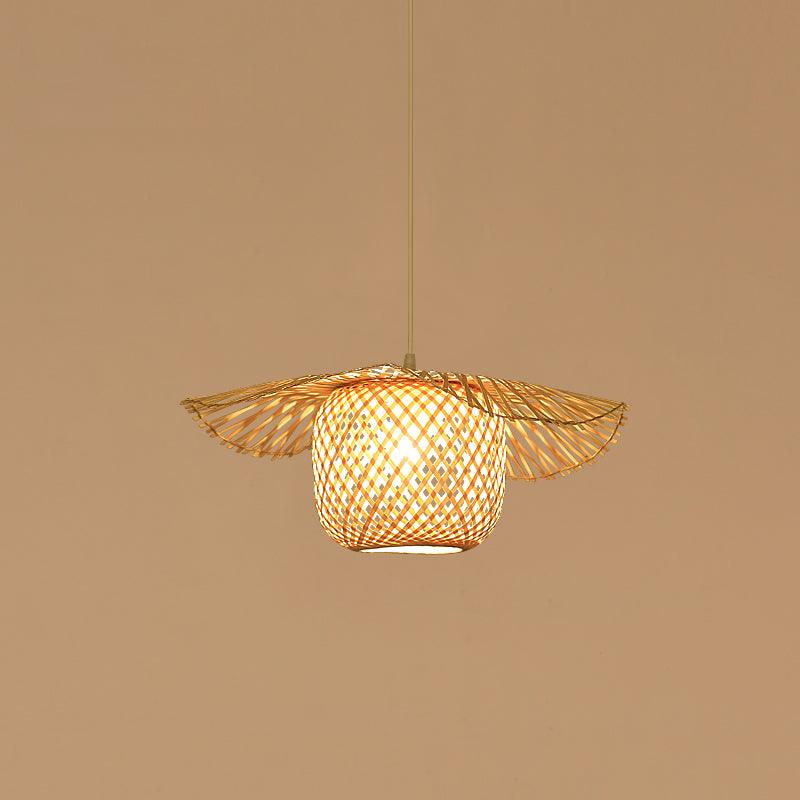 Bamboo Lotus Leaf Pendant Lamp