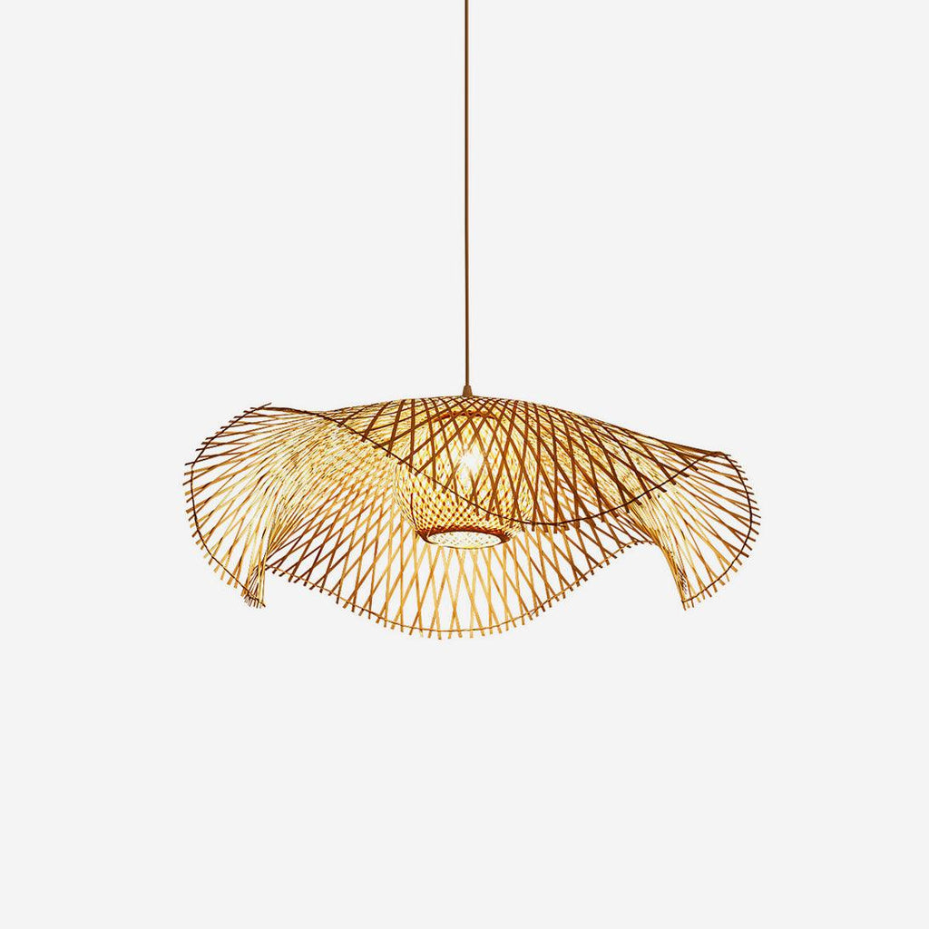 Bamboo Lotus Leaf Pendant Lamp