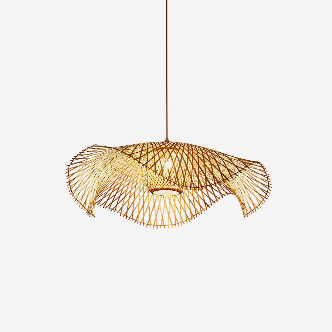Bamboo Lotus Leaf Pendant Lamp
