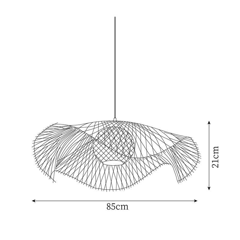 Bamboo Lotus Leaf Pendant Lamp