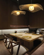 Bamboo Lotus Leaf Pendant Lamp