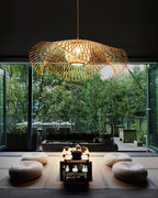 Bamboo Lotus Leaf Pendant Lamp