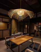 Bamboo Lotus Leaf Pendant Lamp