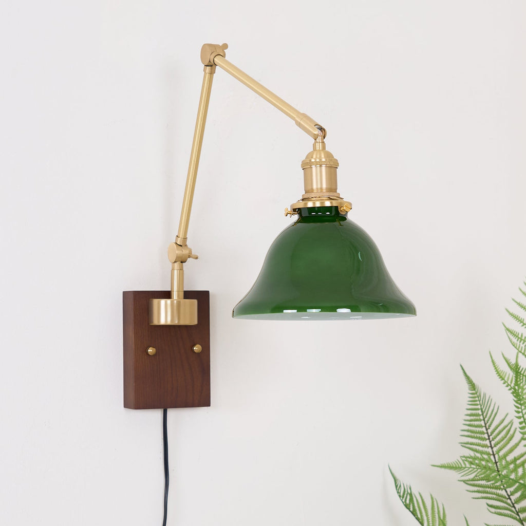 Banker Swing Arm Plug In Wall Light