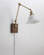 Banker Swing Arm Plug In Wall Light