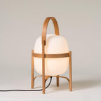 Portable Lantern Glass Table Lamp