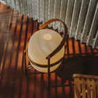 Portable Lantern Glass Table Lamp