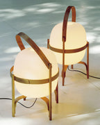 Portable Lantern Glass Table Lamp