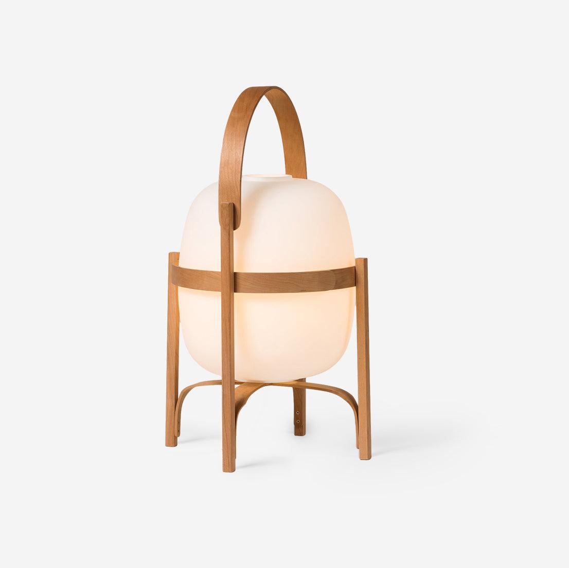 Portable Lantern Glass Table Lamp