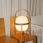 Portable Lantern Glass Table Lamp