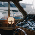 Portable Lantern Glass Table Lamp