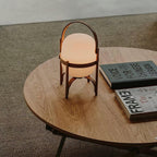 Portable Lantern Glass Table Lamp