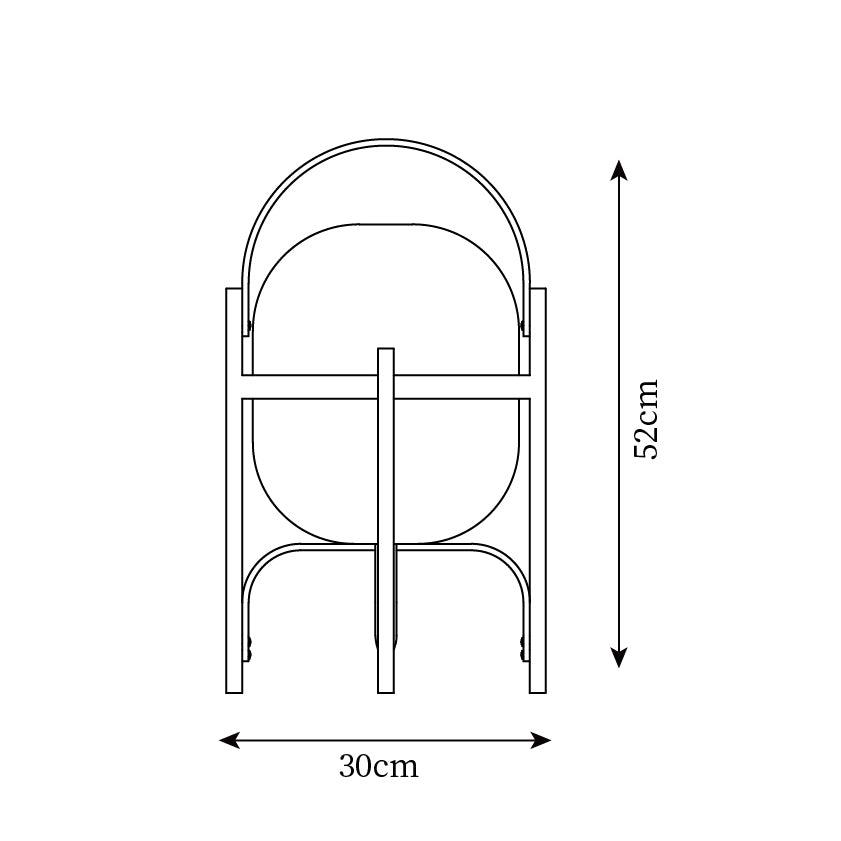 Portable Lantern Glass Table Lamp