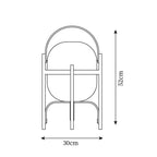 Portable Lantern Glass Table Lamp