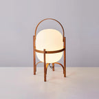 Portable Lantern Glass Table Lamp