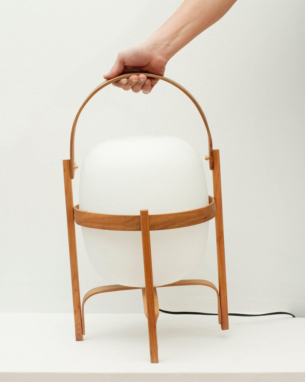 Portable Lantern Glass Table Lamp