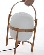 Portable Lantern Glass Table Lamp