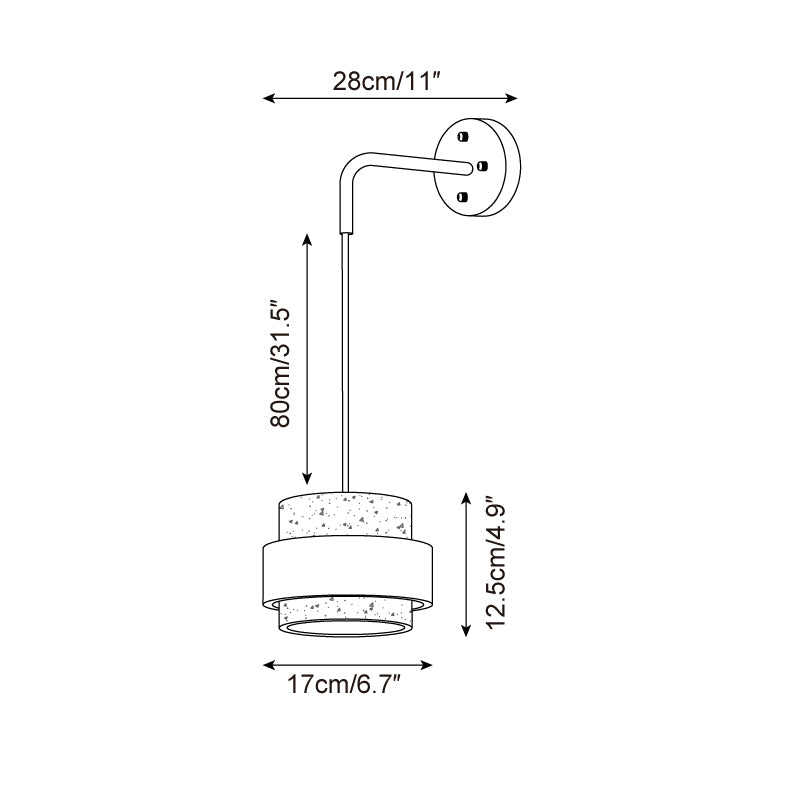 Cole Travertine Wall Lamp