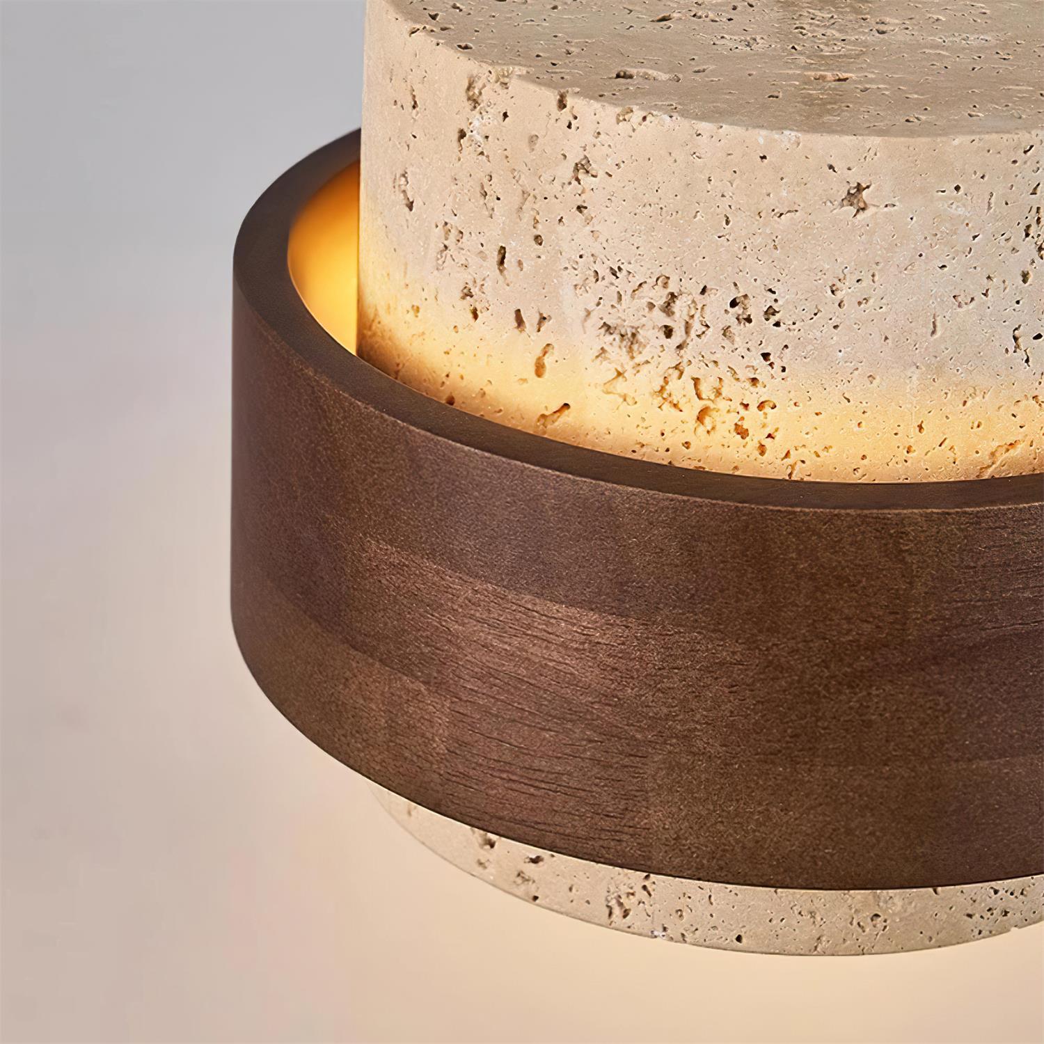 Cole Travertine Plug In Pendant Lamp