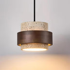Cole Travertine Plug In Pendant Lamp