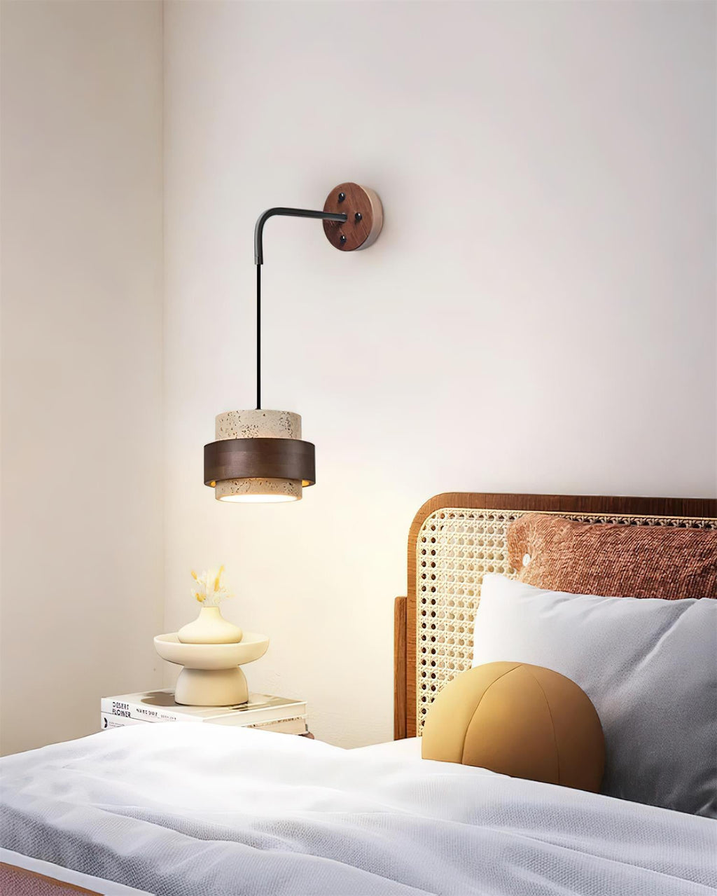 Cole Travertine Wall Lamp