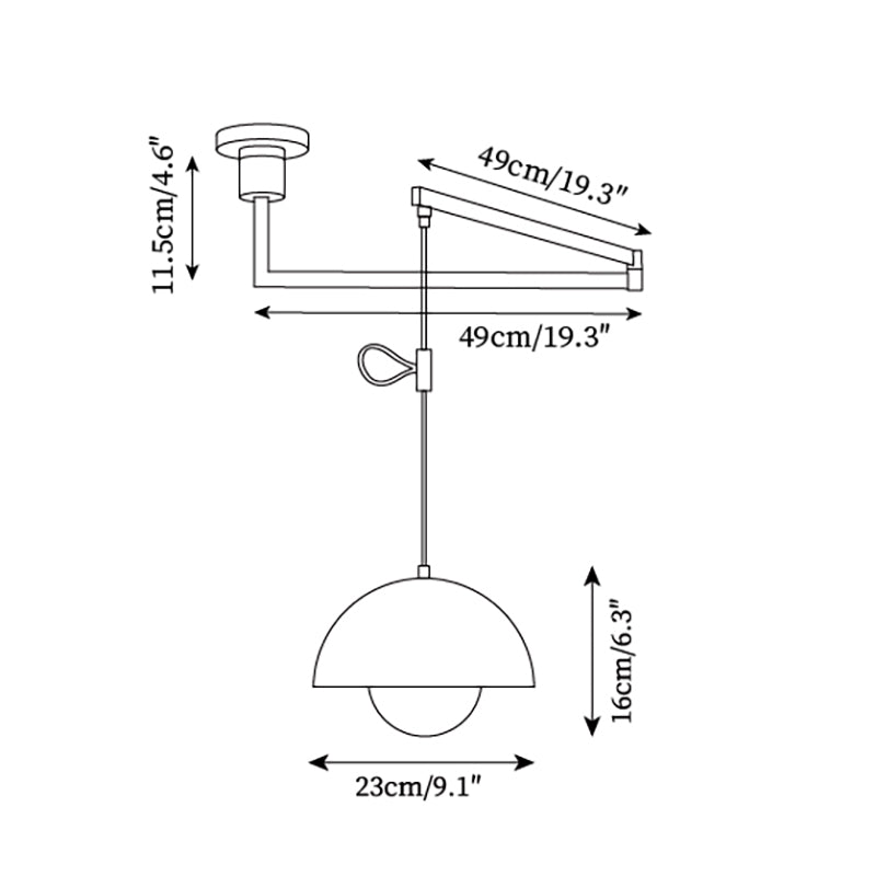 Color Swing Arm Pendant Light