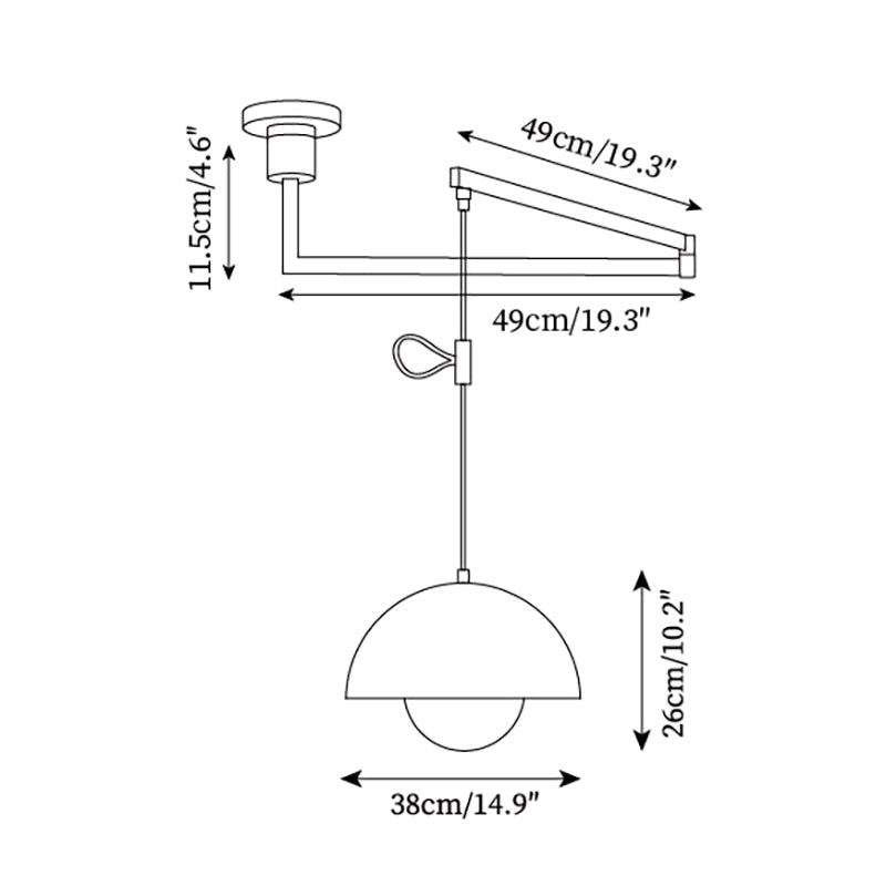 Color Swing Arm Pendant Light