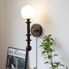 Coslett Wood Plug In Wall Lamp