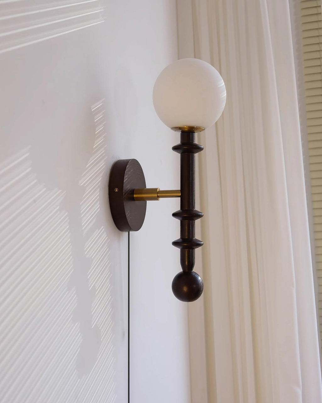 Coslett Wood Plug In Wall Lamp