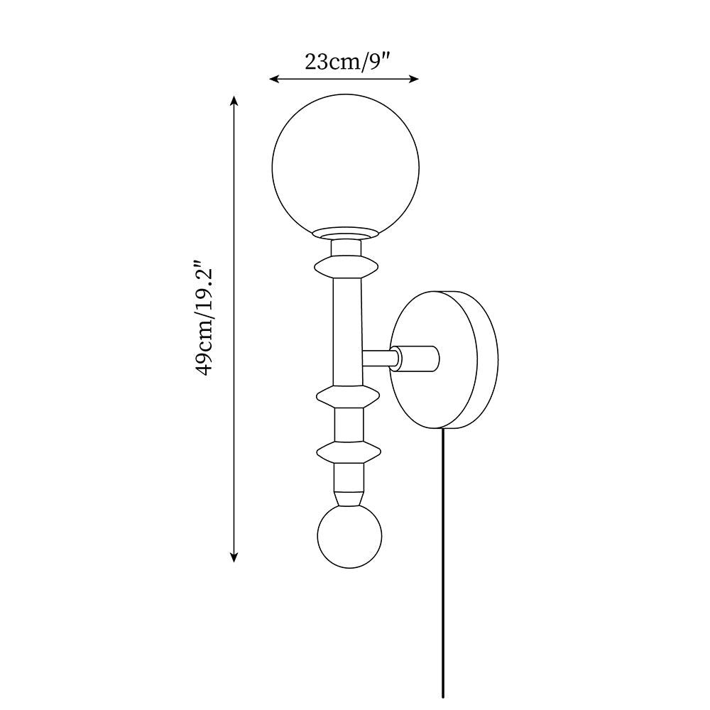 Coslett Wood Plug In Wall Lamp