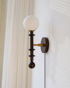 Coslett Wood Plug In Wall Lamp