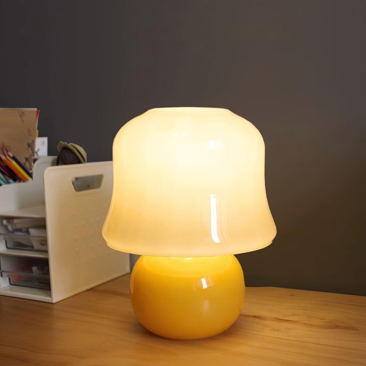 Cream Mushroom Table Lamp
