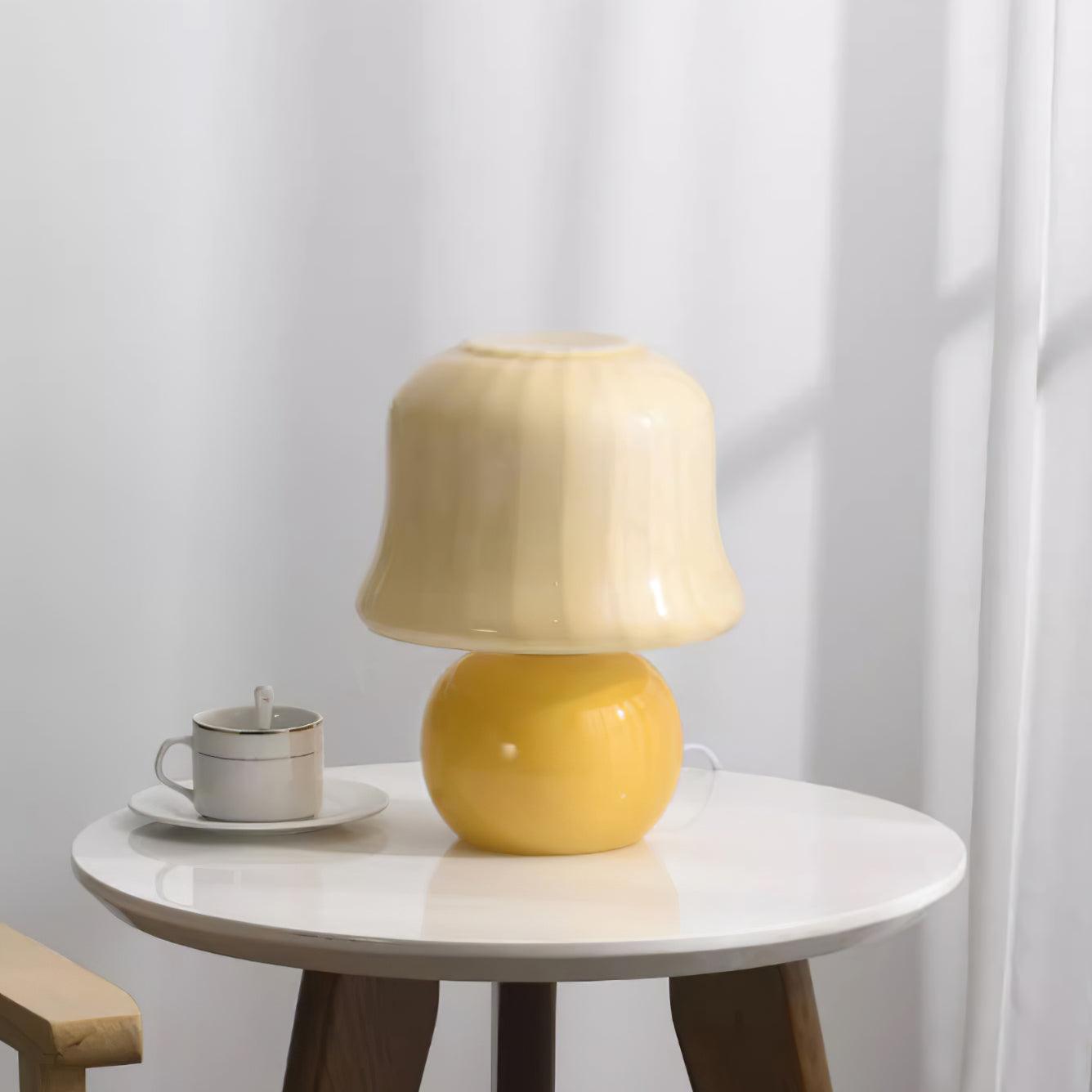 Cream Mushroom Table Lamp