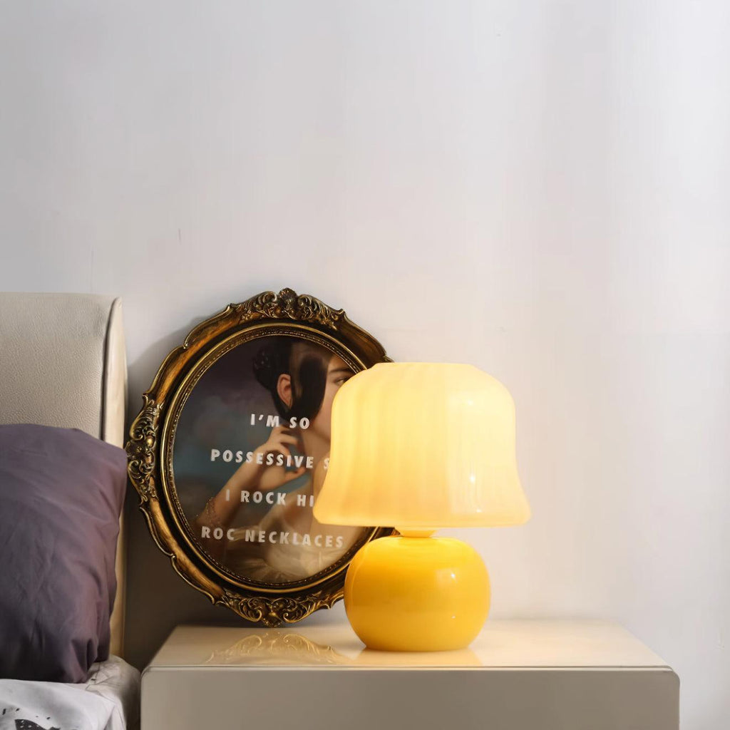 Cream Mushroom Table Lamp