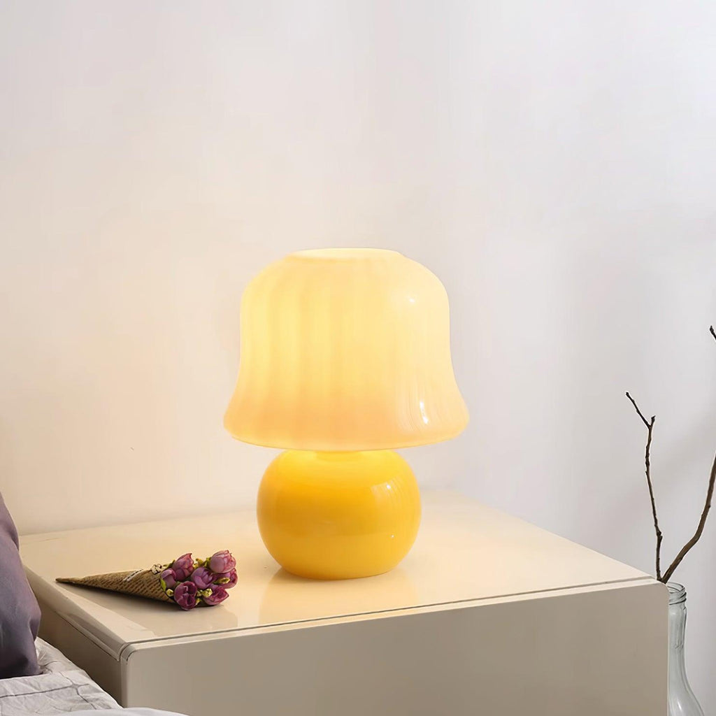 Cream Mushroom Table Lamp