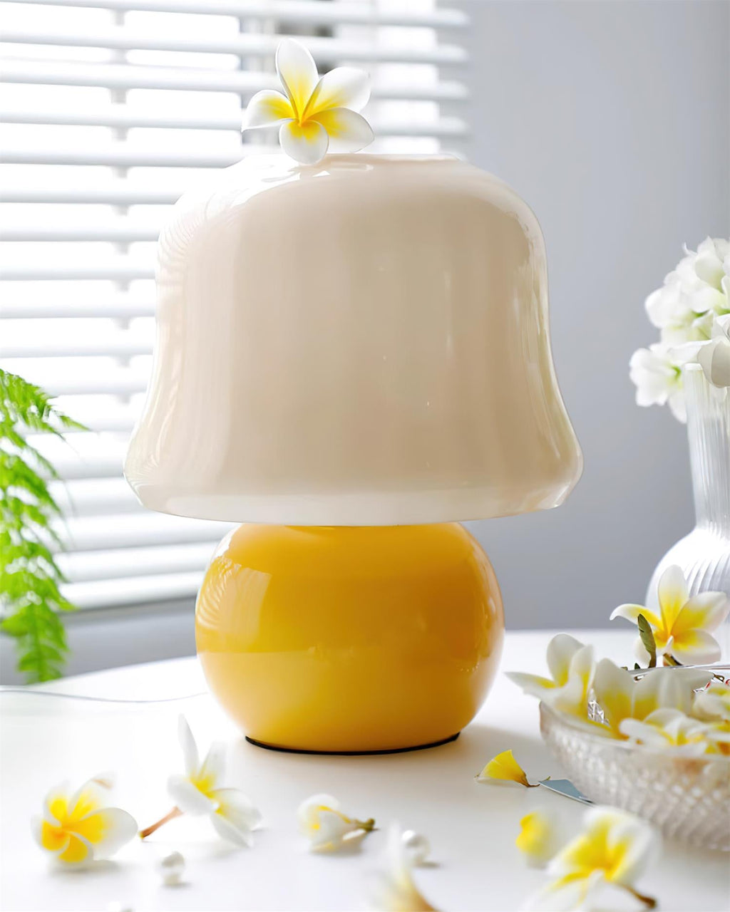 Cream Mushroom Table Lamp