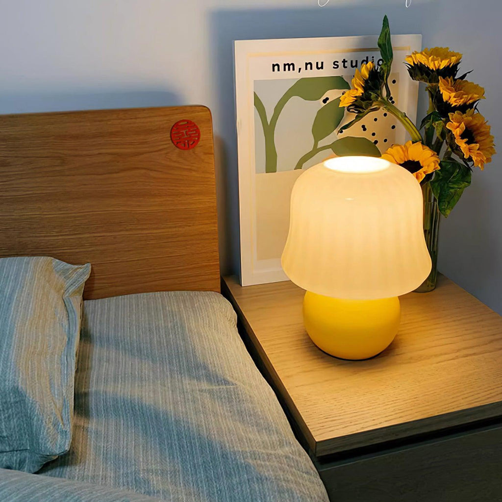 Cream Mushroom Table Lamp