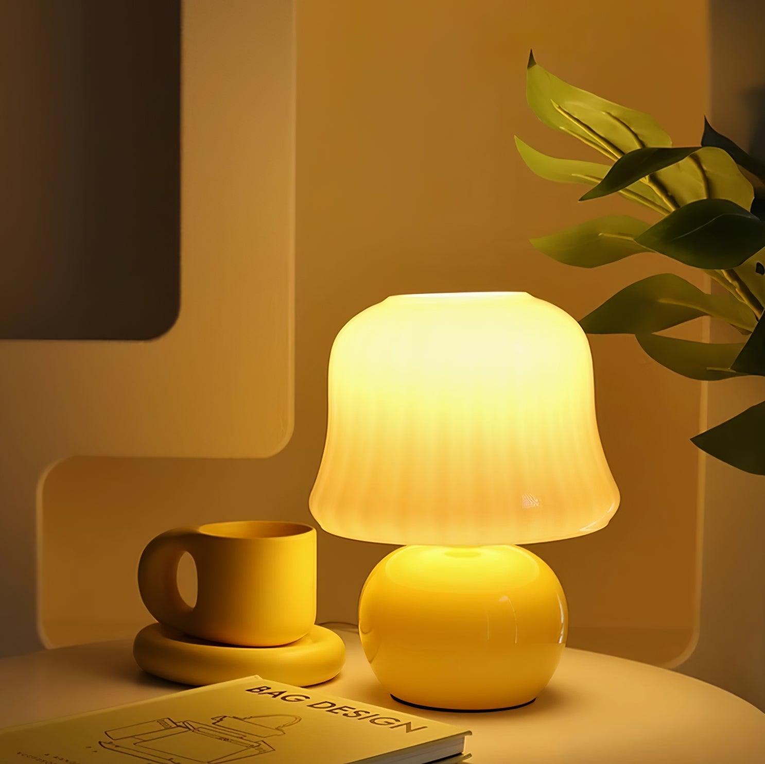 Cream Mushroom Table Lamp